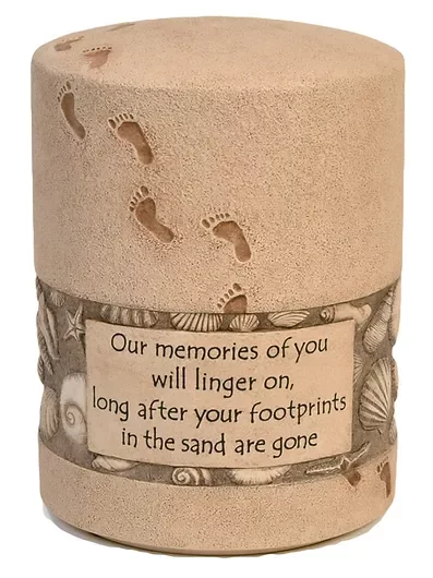 Footprints Seashells Urn